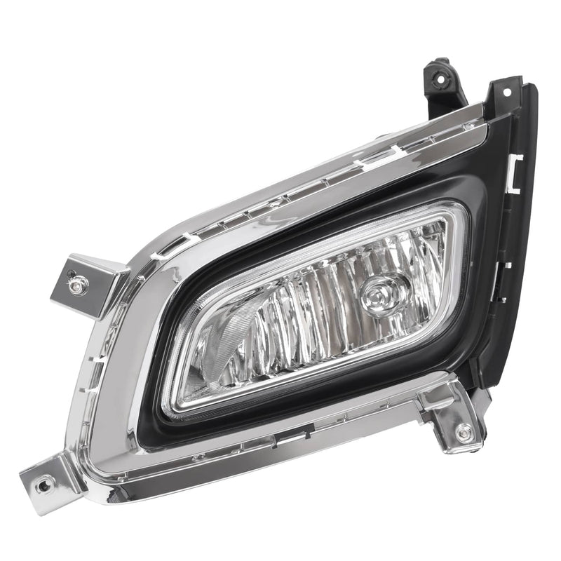 DURAFORCE Halogen Fog Lights with Bezel Chrome Trim for Kia Optima 2014 2015 RH LH Pair