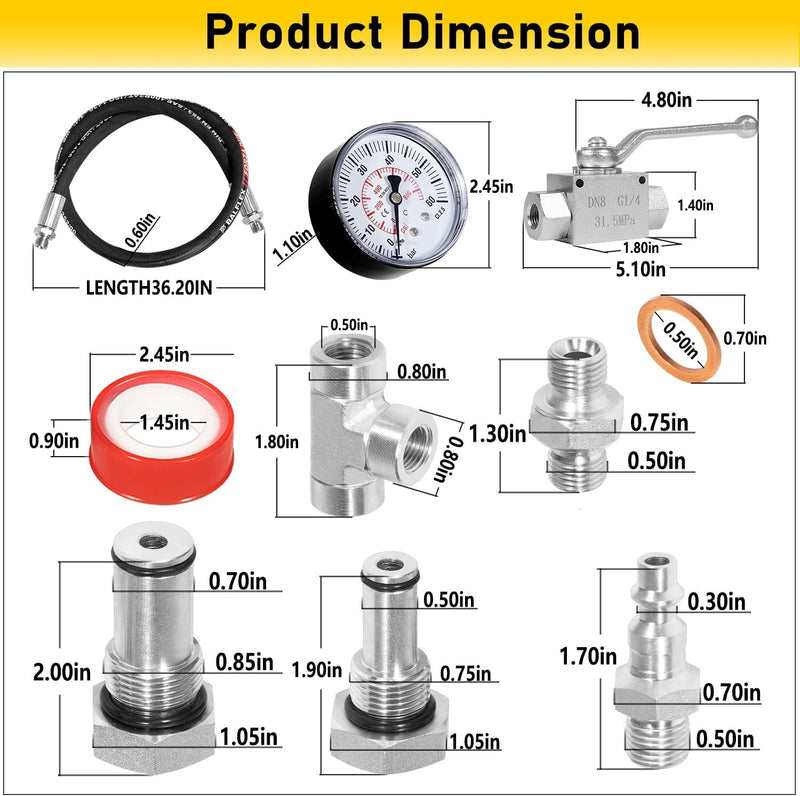 6.0L High Pressure Oil System IPR Air Test Tool for Ford Powerstroke 7.3L