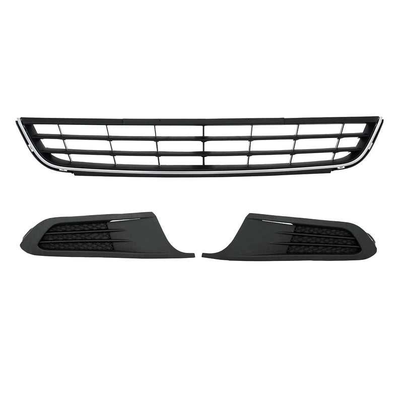 DURAFORCE For 2011-2013 2014 Volkswagen VW Jetta Front Lower Grille & Fog Light Cover Kit