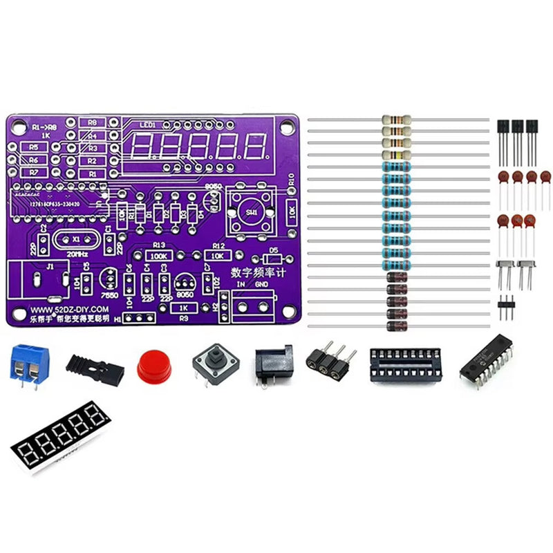 1Hz-50MHz Digital Crystal Oscillator Frequency Counter Meter DIY Tester Case