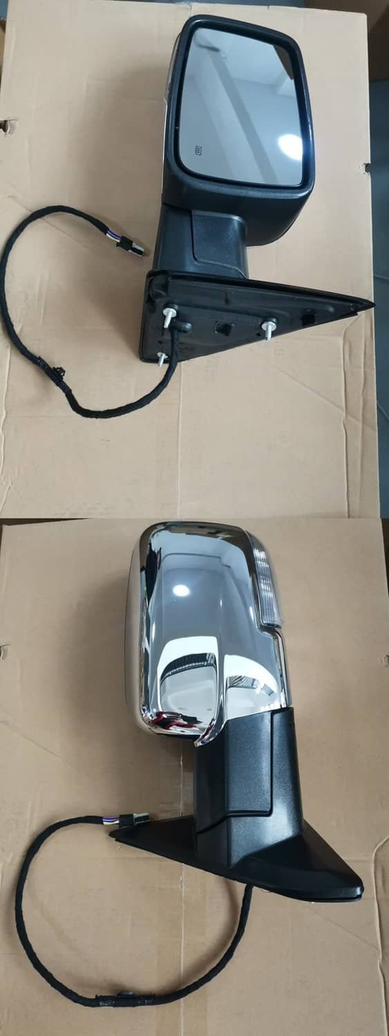 Driver Left Side Mirror Silver Cover Power Folding Signal for Ram 1500 2013-2018