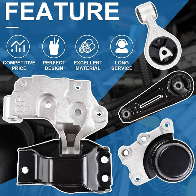 EMT9856 4Pcs Engine Motor & Trans Mount Set for Nissan Rogue 2.5L L4 2008-2015