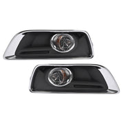 DURAFORCE Fog Lights Bumper Lamps with Black Bezel Molding for Chevy Malibu 2013-2016