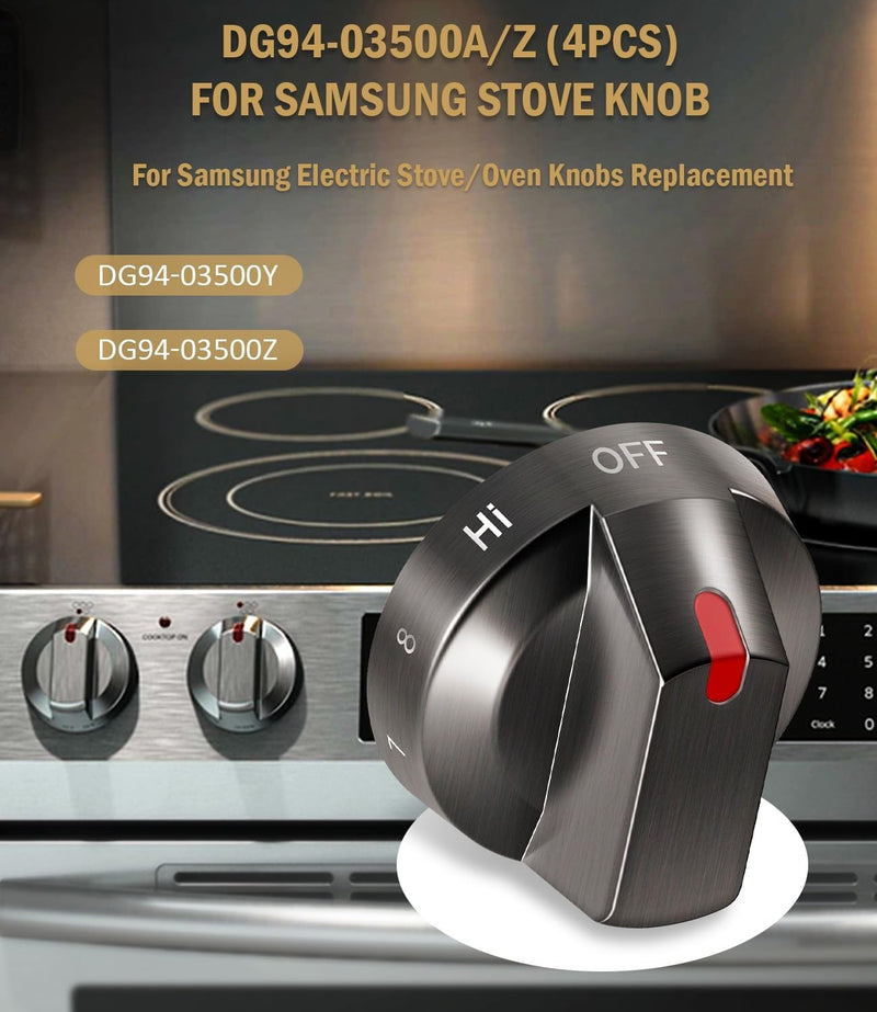 DG94-03500A/Z Stove Knob Kit for Samsung NE63T8111SG/AA NE63T8311SG/AA 4PCS