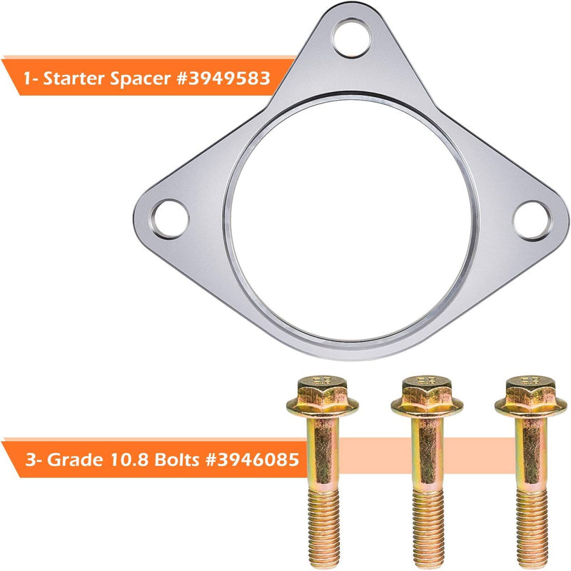 Starter Spacer Kit Bolts 5 Speed for Dodge Ram 2500 3500 for Cummins 5.9L 94-02