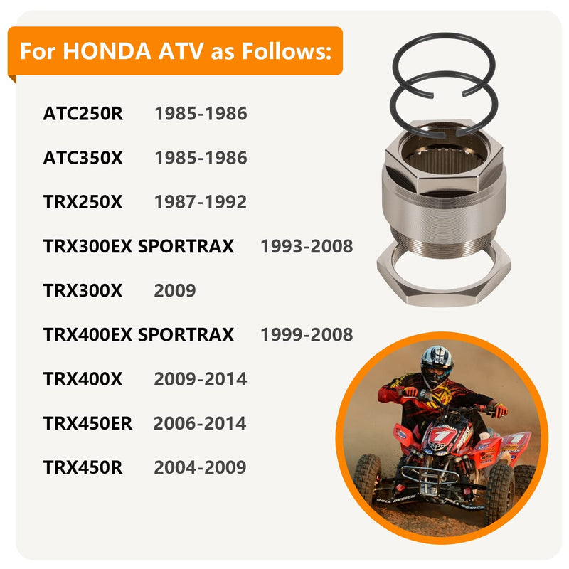 Rear Axle Lock Jam Nut for Honda TRX300EX TRX400EX TRX250X 450R ATC250R