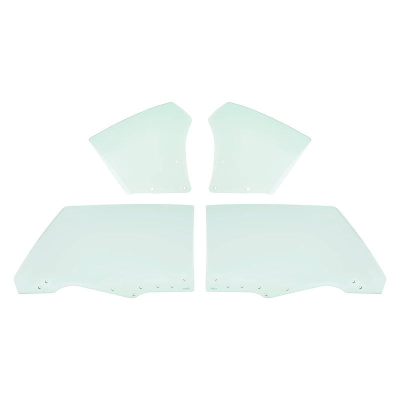 DURAFORCE Quarter Side Window Glass for Chevy Chevelle Malibu 1970-1972 2 Door 4 Pcs