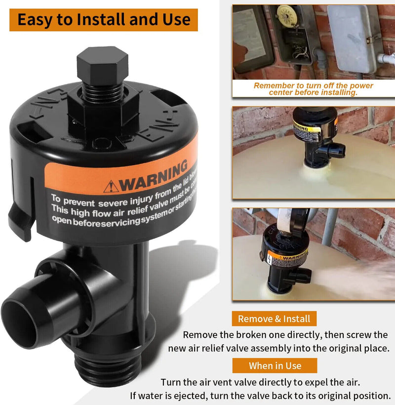 98209800 98209803 High Flow Manual Air Relief Valve Replacement for Pentair