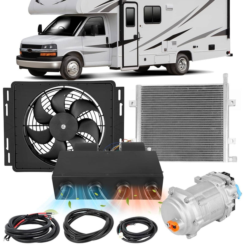 63A 12V Electric Cool Heat Universal Underdash Car Air Conditioner DC A/C
