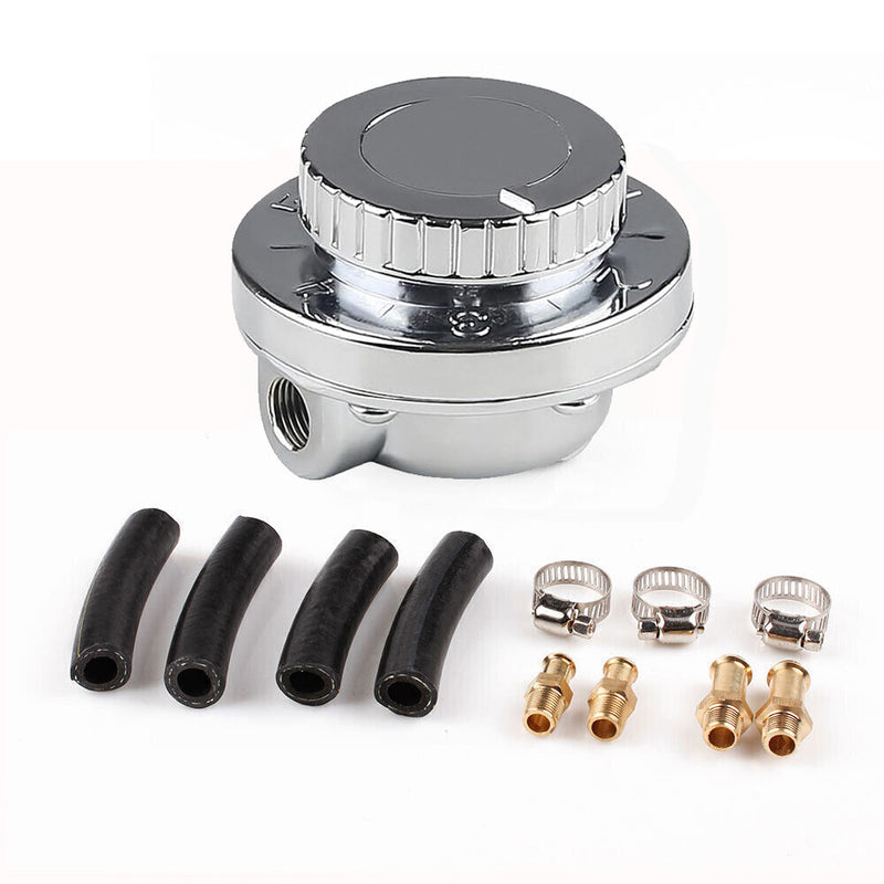 1-6 PSI Adjustable Fuel Pressure Regulator Kit for Carburetor Engine