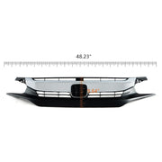 DURAFORCE Front Upper Bumper Chrome Grill Grille for 2016 2017 2018 for Honda Civic