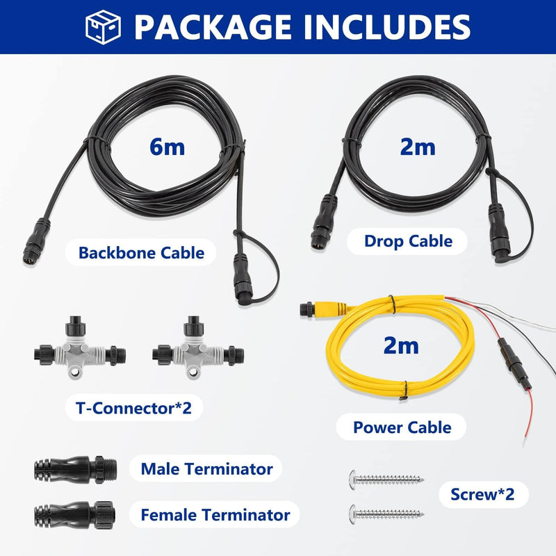 010-11442-00 NMEA 2000 Basic Marine Complete Starter Kit for Garmin