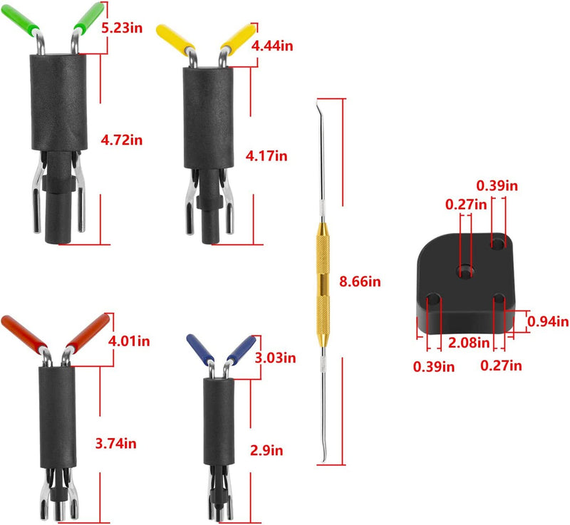 Rod Seal Install Tool Set Hydraulic U-Cup Twistor Installation Tool Pack of 6