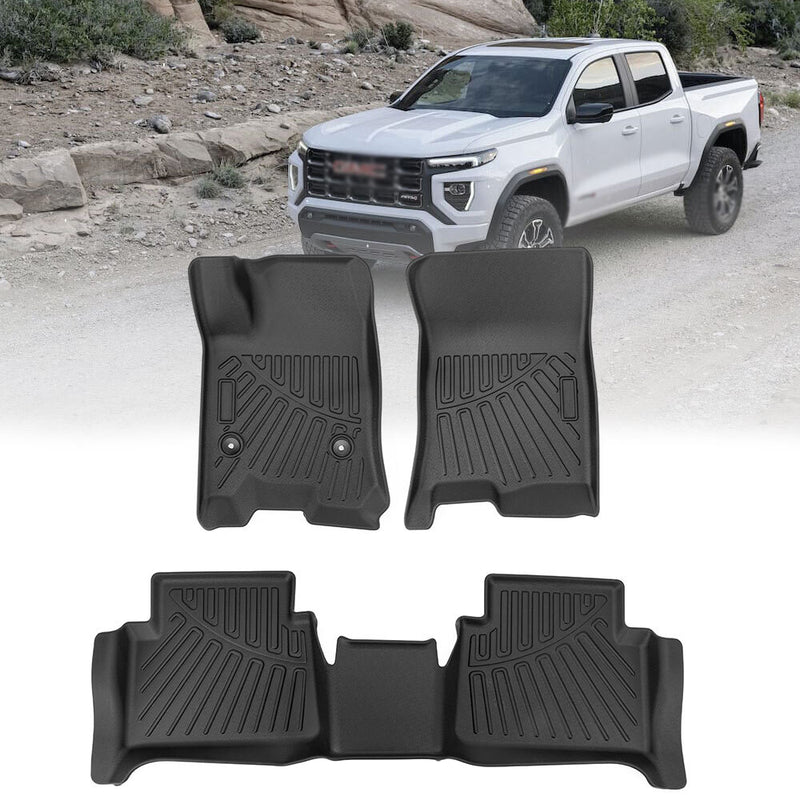 Car Floor Mats Liners Fit for Chevrolet Colorado GMC Canyon Crew Cab 2023-2024