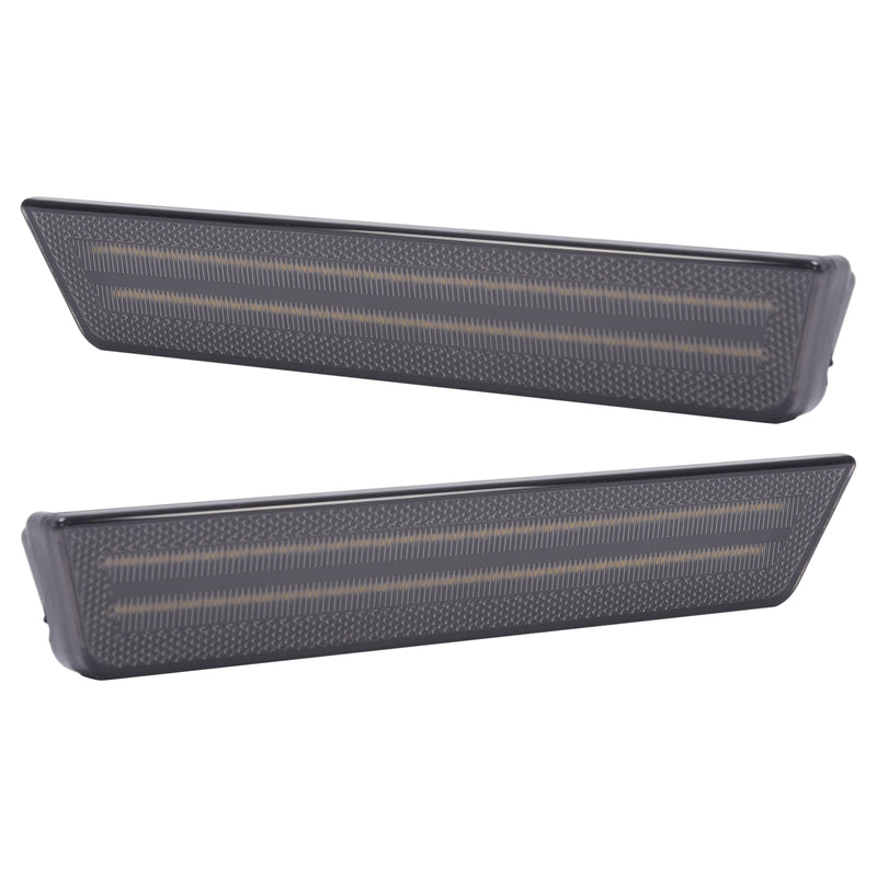White/Smoke Rear Bumper LED Side Marker Lights for Dodge Charger 2011-2014 Pair