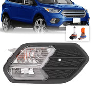 DURAFORCE Right Side Fog Light with Black Bezel Cover for Ford Escape Kuga 2017 2018 2019