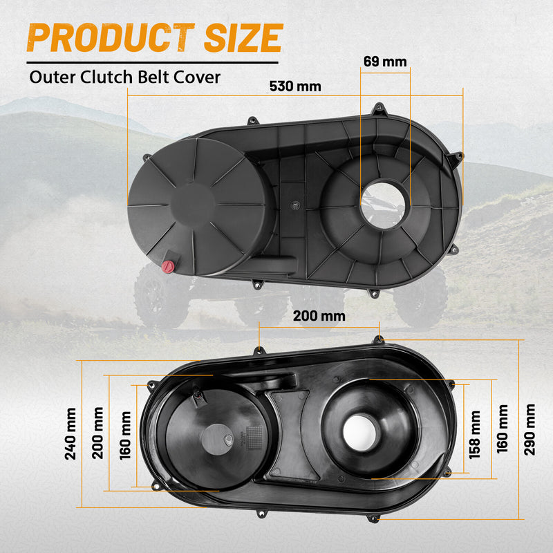 Inner & Outer Clutch Cover for Polaris RZR XP 1000 4 2015-2023