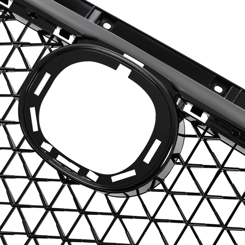 DURAFORCE 15 Honeycomb Upper Grille Bumper Assembly Set for Mazda 3 Axela 2014-2016 Black