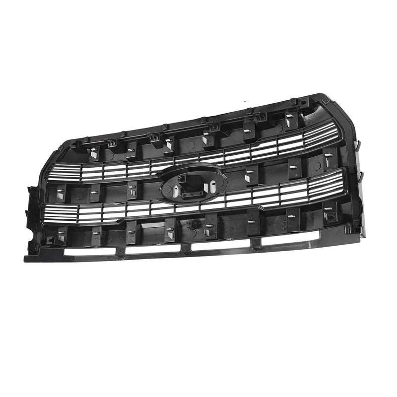 DURAFORCE For Ford F-150 2015-2017 Front Upper Grille+Bumper Face Bar End Side Gloss Black