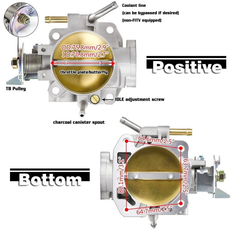 D-Series Intake Manifold +70mm Throttle Body for Honda Civic CRX Del Sol D15 D16