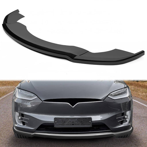 DURAFORCE Front Bumper Lip Body Kit Spoiler Splitter for Tesla Model X 2016-2020 Black