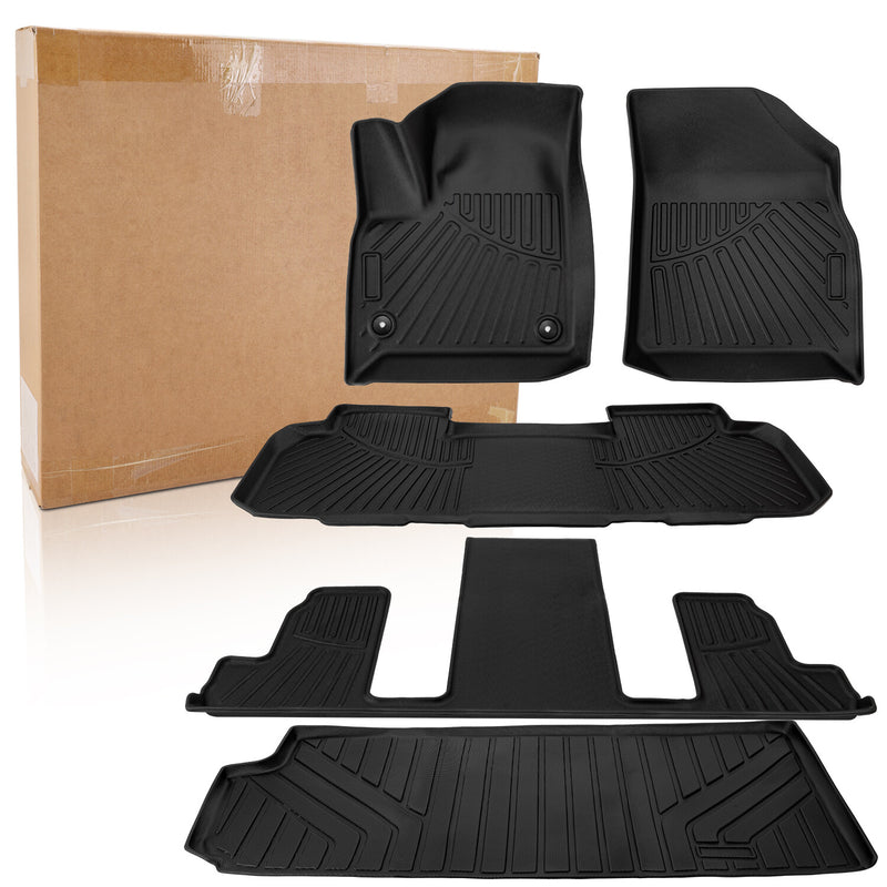 Front Rear Floor Mats Cargo Liner Carpet for Chevrolet Traverse 2018-2025