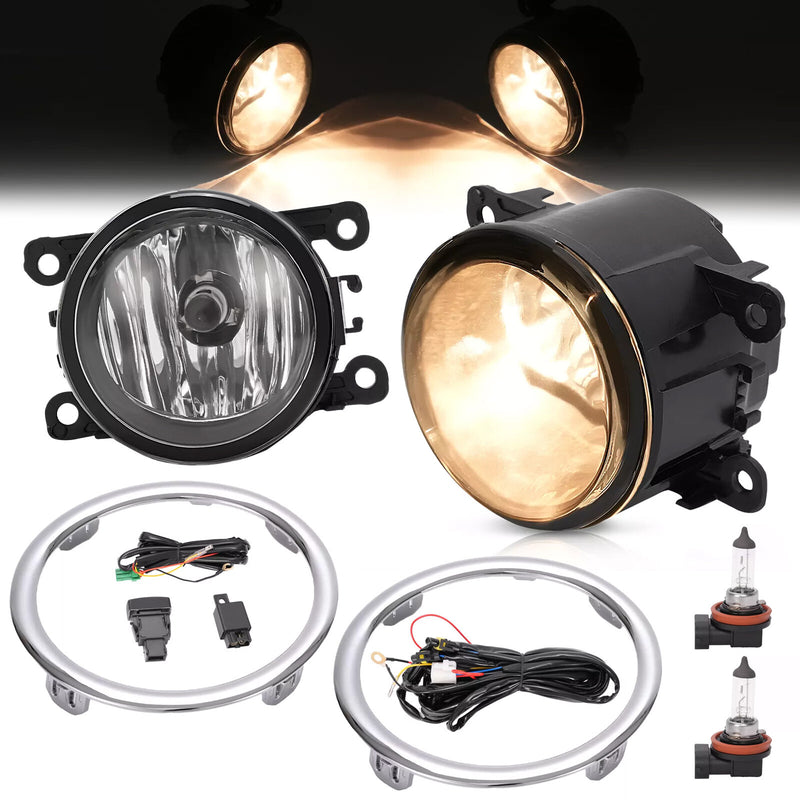 Clear Fog Lights With Ring Wiring Switch for Honda Pilot EX 2012-2015