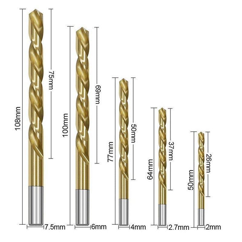10Pcs Screw Extractor Set Remove Broken Bolts Fasteners Easy Out Drill Bit Kit