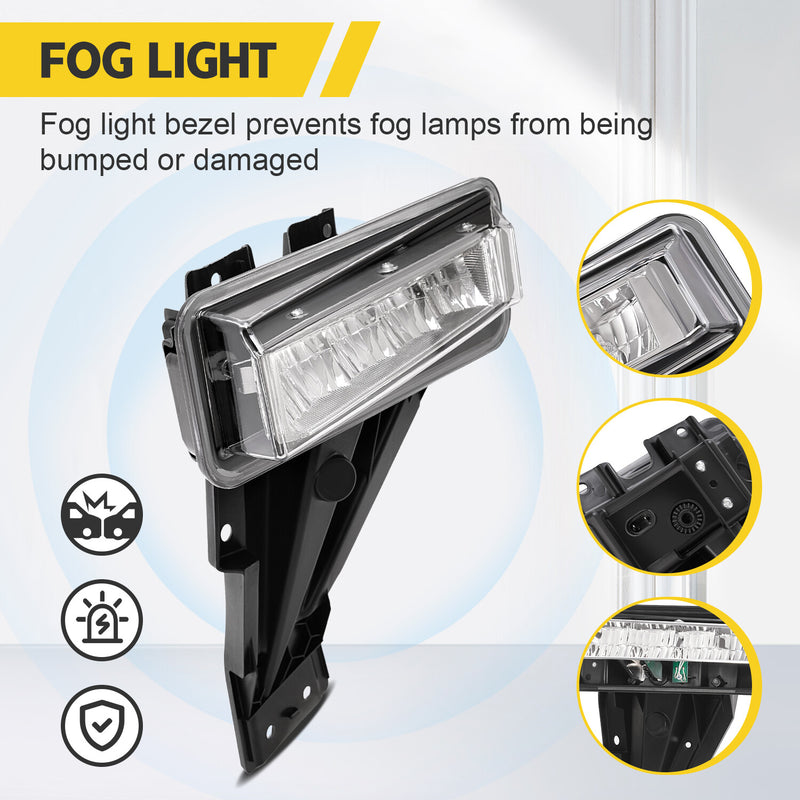 Fog Lamp Lights Driver Side LED for Ford F-250 F350 F450 Super Duty 20-22