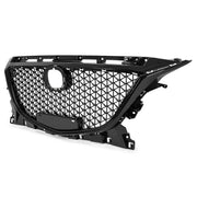 DURAFORCE 15 Honeycomb Upper Grille Bumper Assembly Set for Mazda 3 Axela 2014-2016 Black
