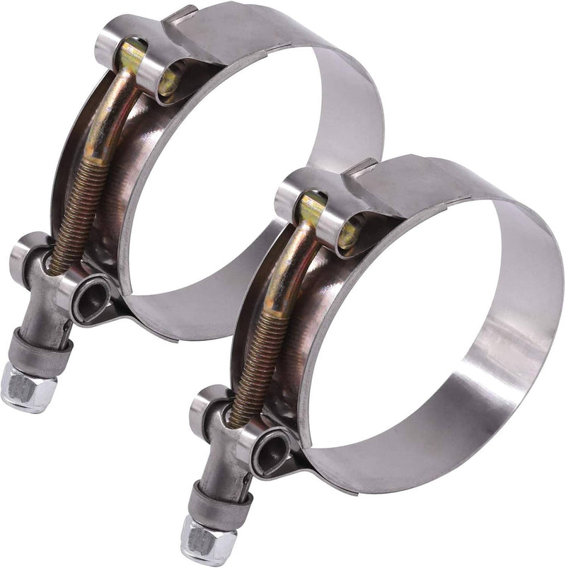 2PCS 3" T-Bolt Clamp Silicone Stainless Steel Hose Turbo Intake Intercooler