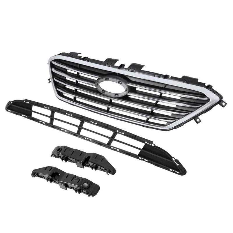 DURAFORCE Front Upper Lower Grille Bumper Bracket for Hyundai Sonata 2015-2017 4 Pieces