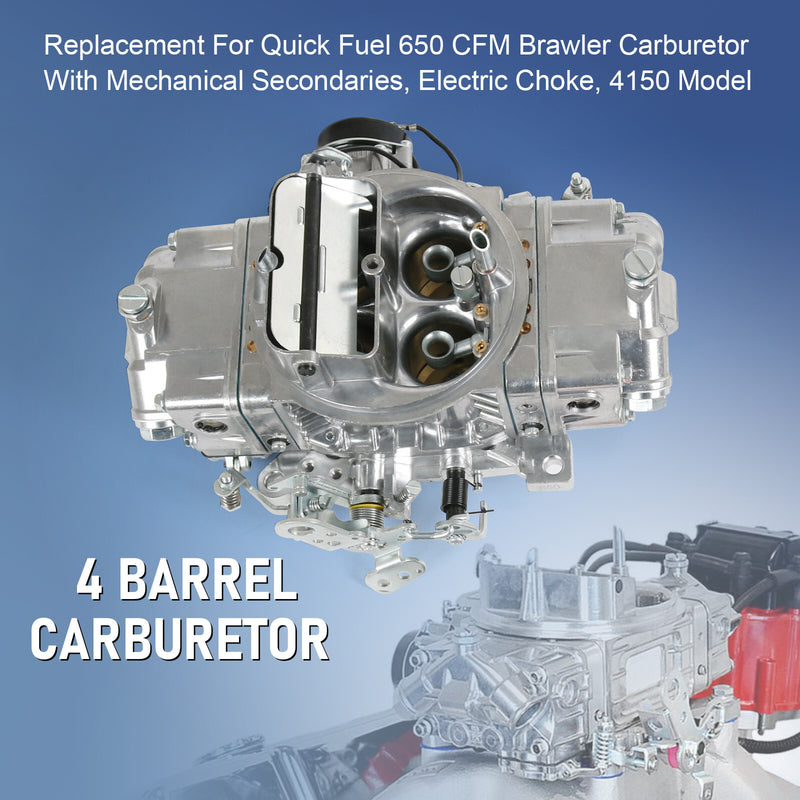 650 CFM Brawler Double Pumper Carburetor Electric Choke 4 Barrel BR-67255