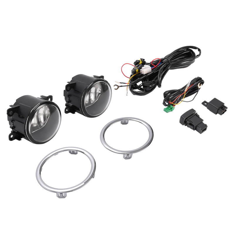 DURAFORCE Clear Fog Lights With Ring Wiring Switch for Honda Pilot EX 2012-2015
