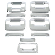 DURAFORCE Chrome Door Handle Tailgate Covers With Keypad for Ford F150 2004-2014 4 Door