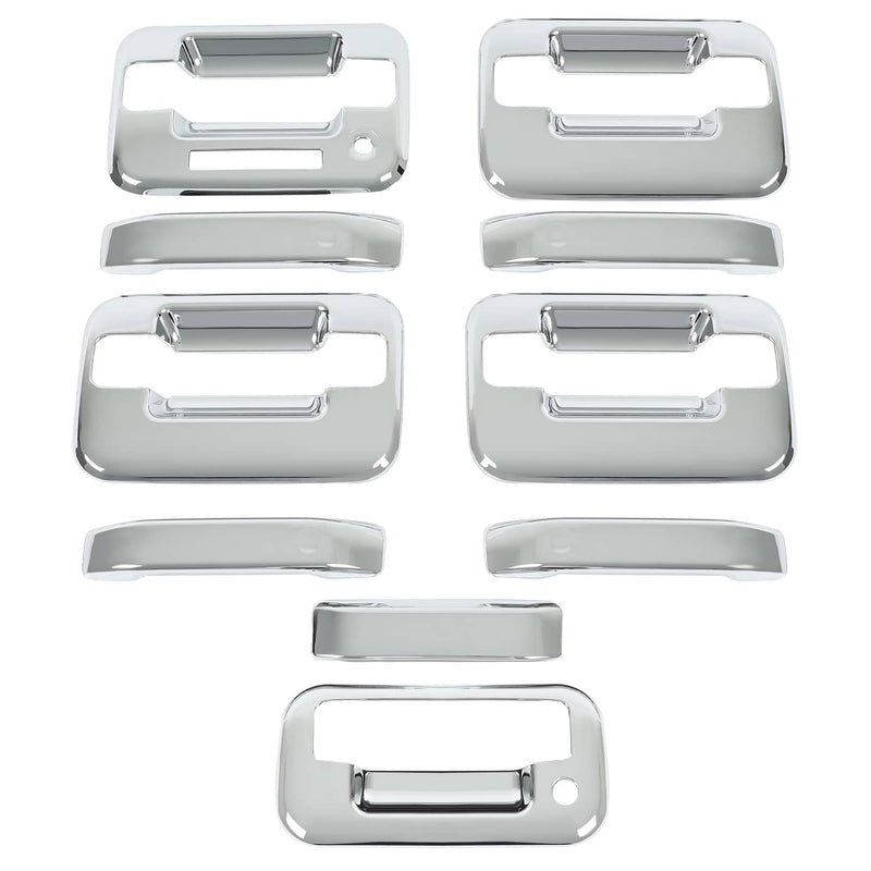 DURAFORCE Chrome Door Handle Tailgate Covers With Keypad for Ford F150 2004-2014 4 Door