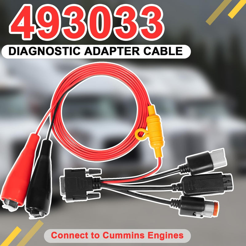 493033 3-Pin Deutsch 2-Pin Adapter for Nexiq USB Link 2&3 for Cummins J1939