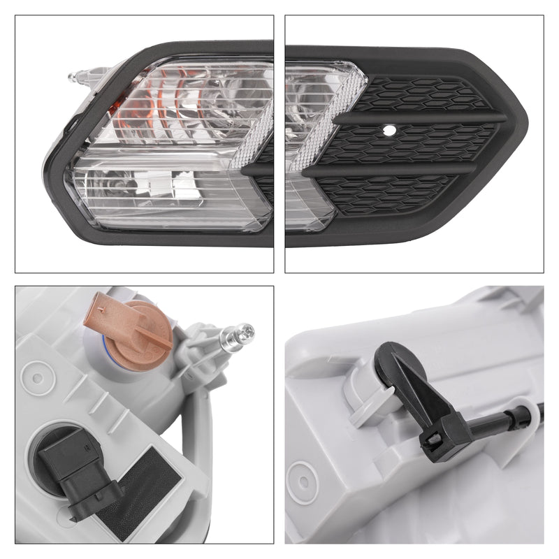 Right Side Fog Light with Black Bezel Cover for Ford Escape Kuga 2017 2018 2019