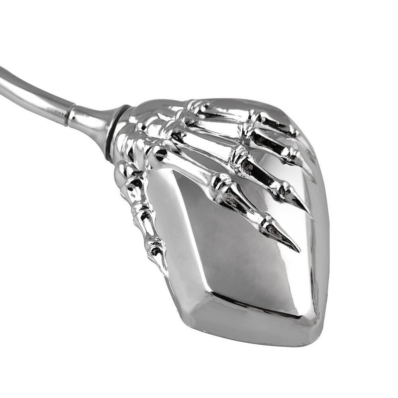 8mm 10mm Chrome Skull Hand Motorcycle Side Mirrors for Harley Honda Suzuki