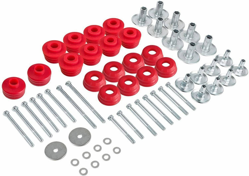 KF04060BK Red Body Mount Bushing Kit for Ford Super Duty F350 2008-2016 2WD 4WD