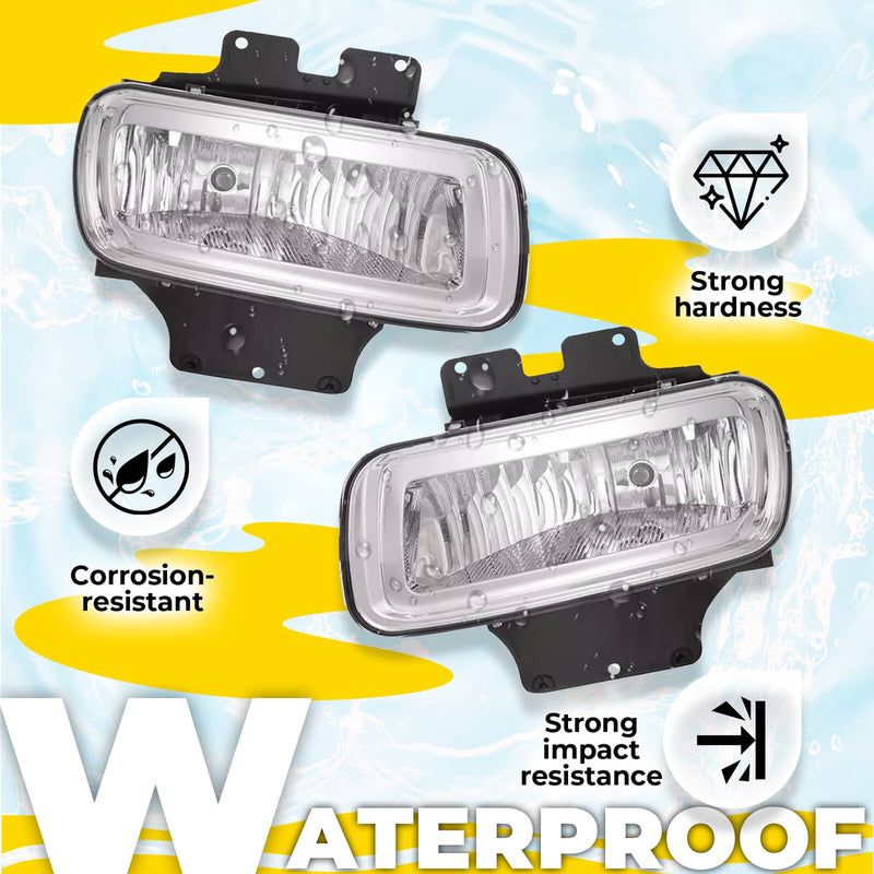 DURAFORCE Fog Lights With Bulb Bracket for Ford F150 2004-2006, for Lincoln Mark LT 2006