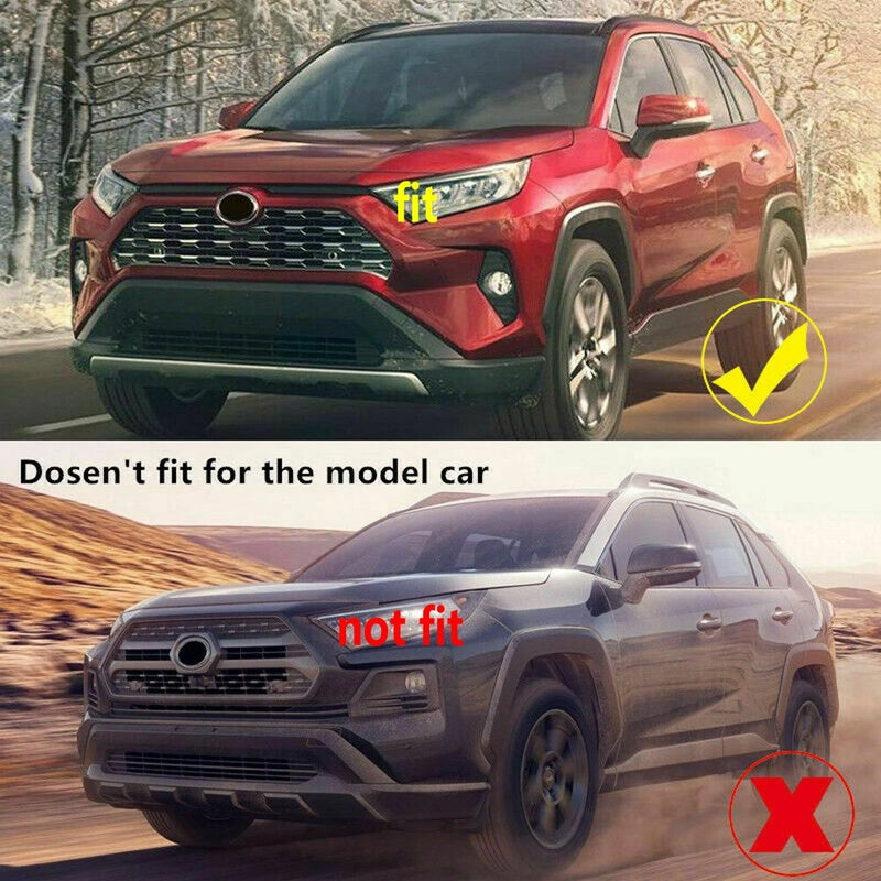 ABS Chrome Front Upper Grille Mesh Cover Trim For Toyota RAV4 2019-2024 2025 2x