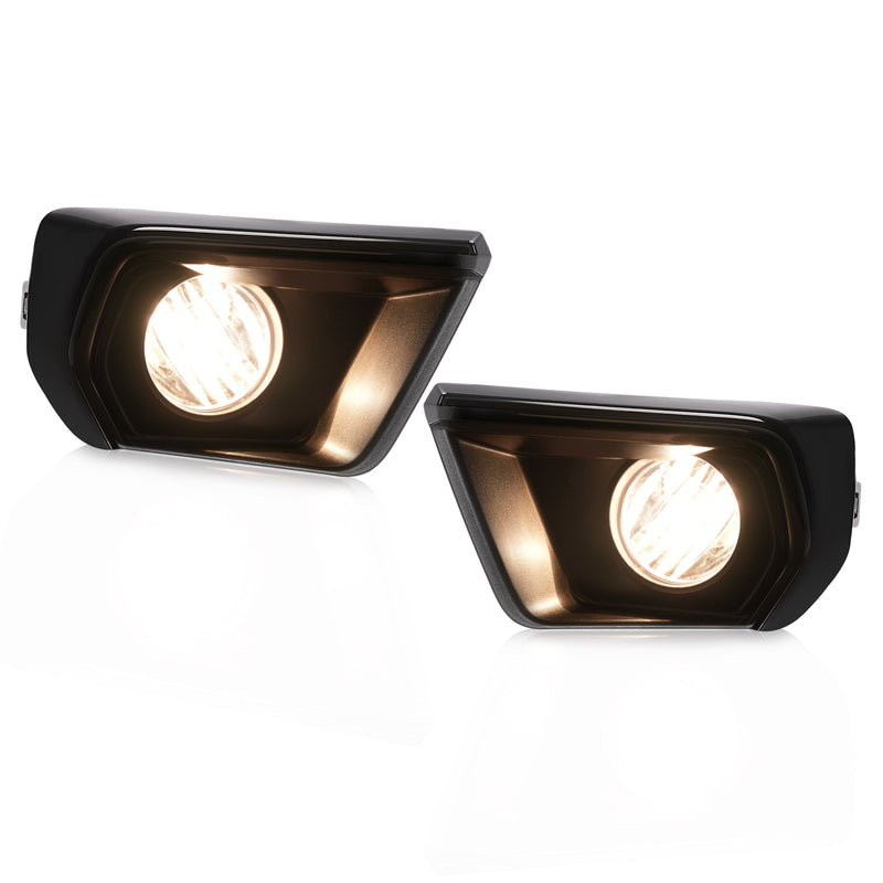 Clear Fog Light for Chevy Colorado 2021-2022 With Bezel Relay Switch Bulb Pair
