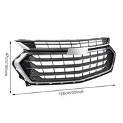 DURAFORCE Chrome Front Bumper Upper+Lower Grille For Chevrolet Chevy Traverse 2018 19-2021
