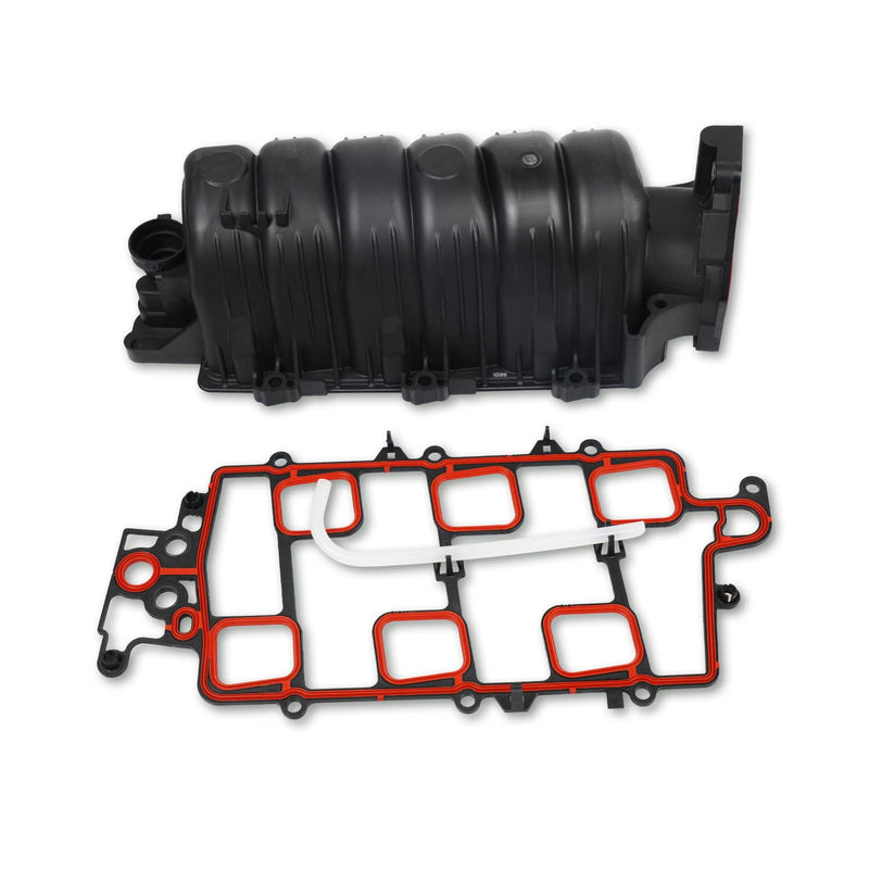 Black Upper Intake Manifold + Gasket for Chevy Buick Olds 3800 3.8L V6 95-05