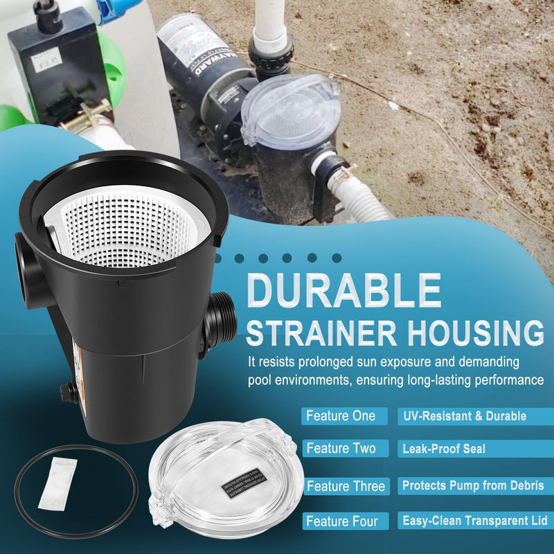 PowerFlo LX Pump Strainer Housing With Lip Basket O-Ring for Hayward