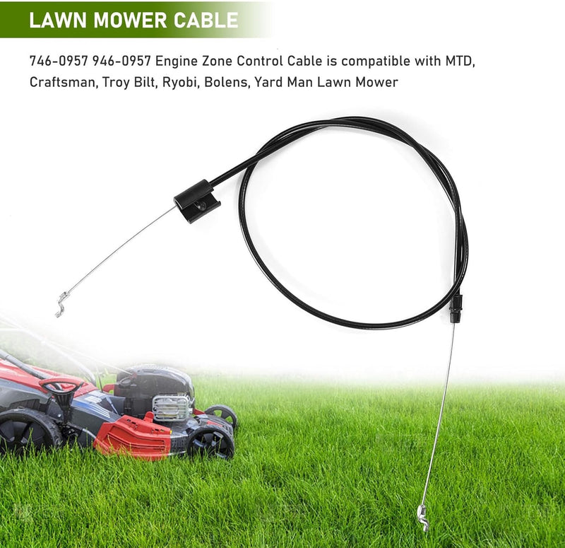 56Inch Replacement Engine Brake Zone Control Cable for Craftsman Lawn Mower 2PCS
