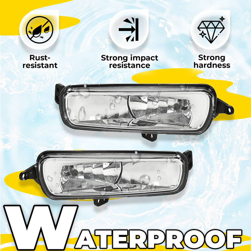 DURAFORCE Fog Lights W/Bulb Clear Lens for Ford Transit 2020-2026 Focus 2015-18 LH&RH Pair