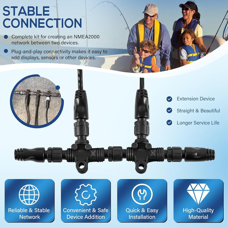 124-69 NMEA 2000 Network Starter Kit for Lowrance N2K-EXP-RD-2 Cable Kit