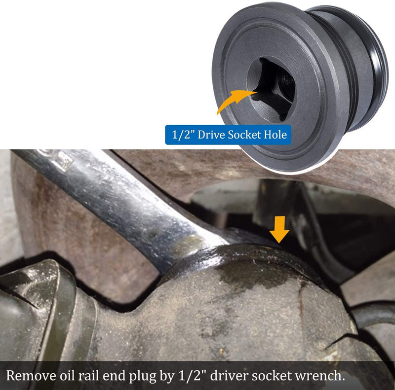 4C3Z-6026-CA Oil Supply Rail End Gallery Plug & Seal for Ford 7.3L 1994-2003